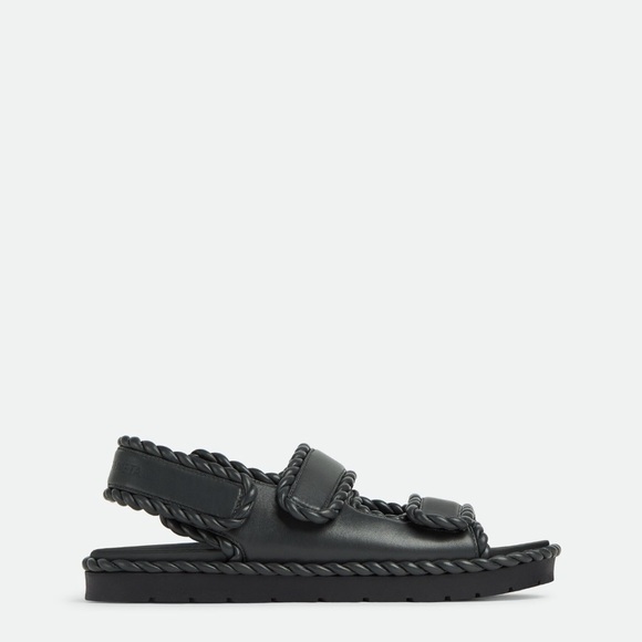 Bottega Veneta Jack Flat sandal in Black. - Picture 3 of 4